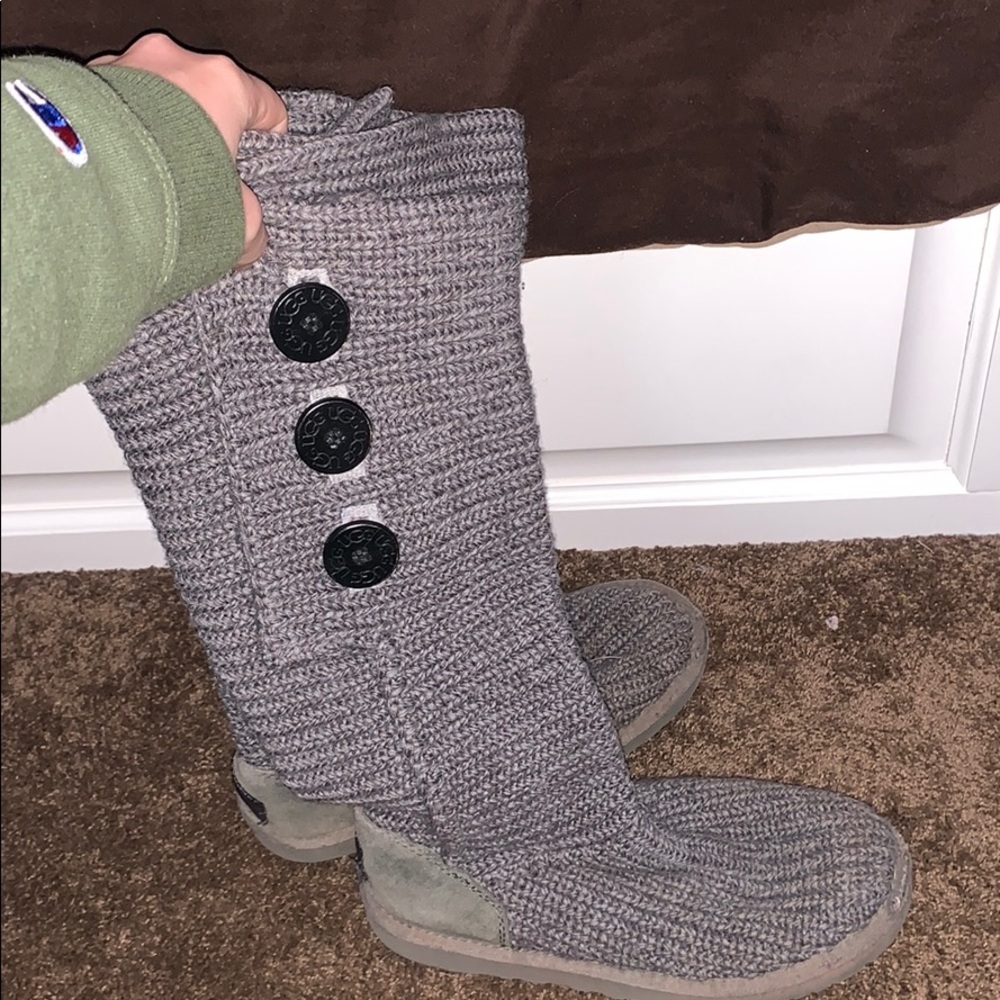 Grey Knit Uggs - image 1